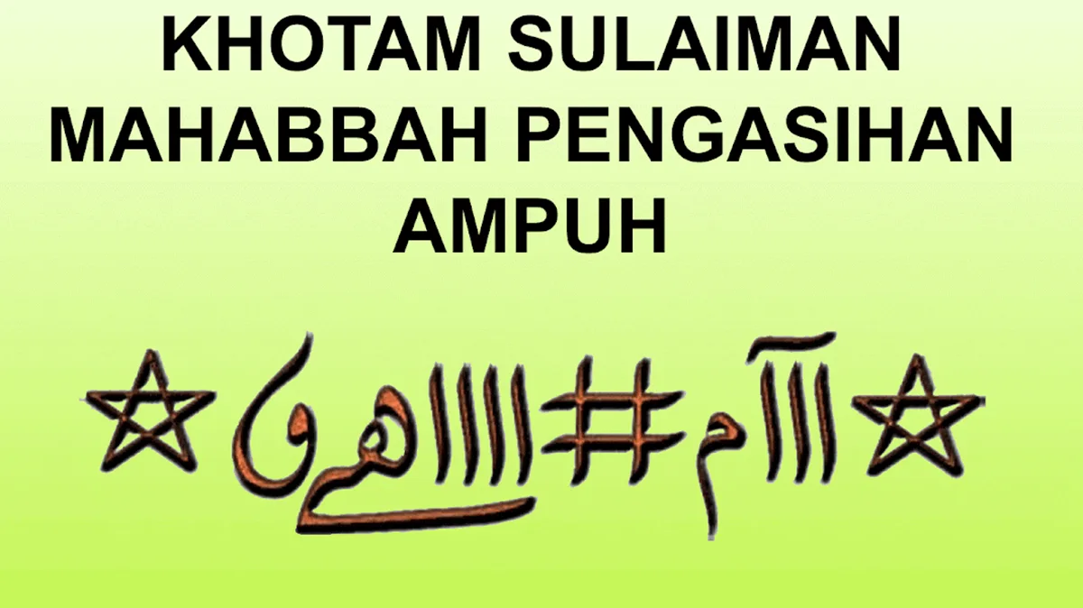 Tulisan Rajah Sulaiman Gus Ali, Makna Khotam dan Logo